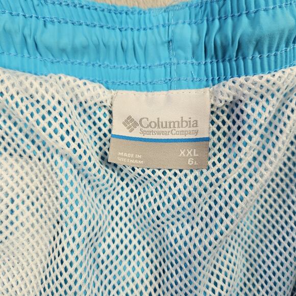 Columbia PFG Shorts Mens XXL Backcast 6” Water Short Omni-Shade Drawstring Blue - Picture 5 of 12